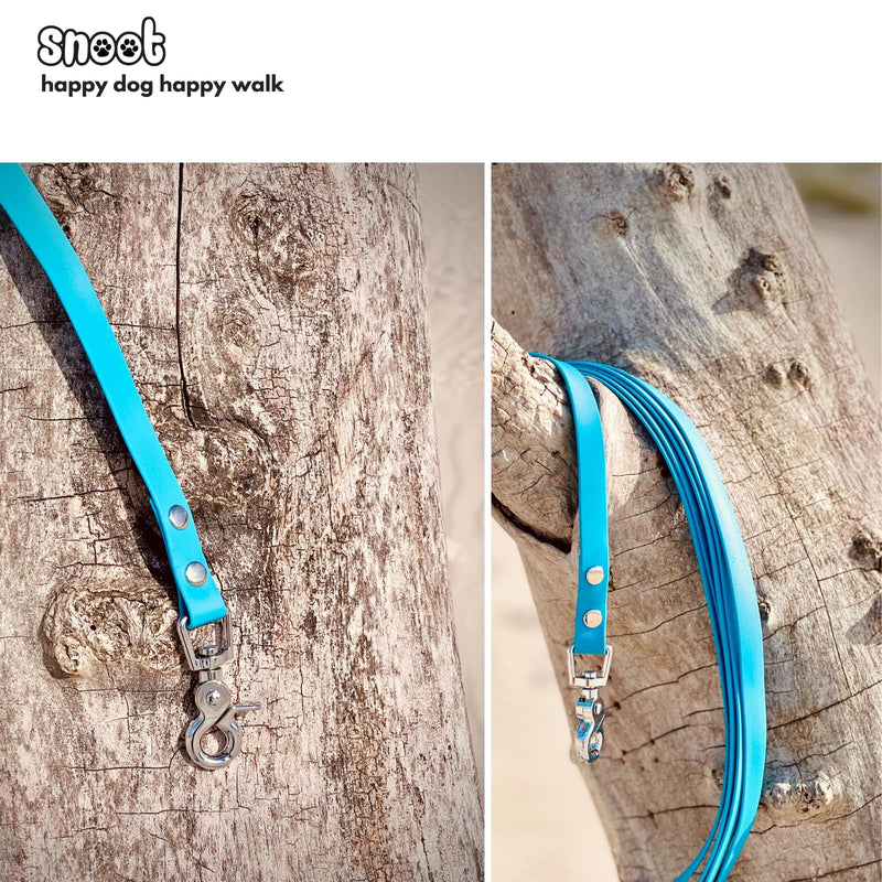 5m drag leash, dog leash, 1 carabiner, cyan blue, very stable, dirt and water repellent 5m, for strong dogs cyan blue - BeesActive Australia