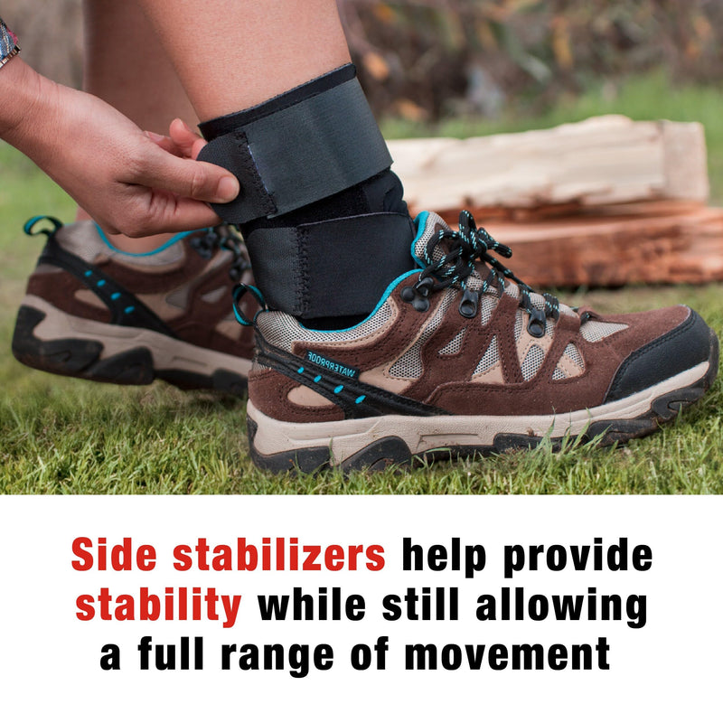 ACE Deluxe Ankle Stabilizer, Adjustable, Black, 1/Pack 1 Count (Pack of 1) - BeesActive Australia
