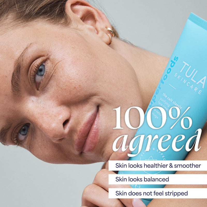 TULA Skin Care Cult Classic Purifying Face Cleanser - Gentle and Effective Face Wash, Makeup Remover, Nourishing and Hydrating Regular - 4.2 oz. - BeesActive Australia