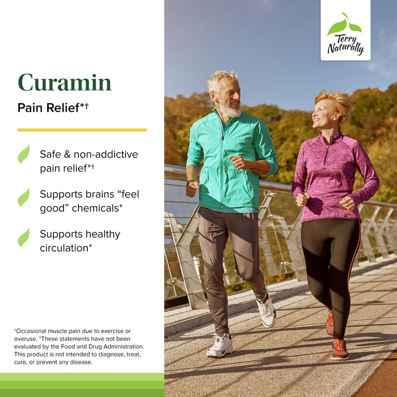 Terry Naturally Curamin - Curcumin Supplement for Circulation & Endorphin Support - Support for Occasional Discomfort - Aids Healthy Muscles - 60 Capsules 60 Count (Pack of 1) - BeesActive Australia