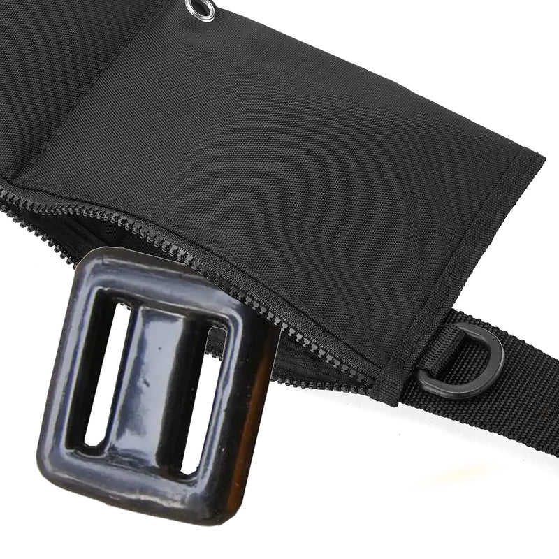 4 Pocket Zippered Scuba Weight Belt-Diving Weight Belt with Release Buckle-fit for Waist 30" to 50" Black
