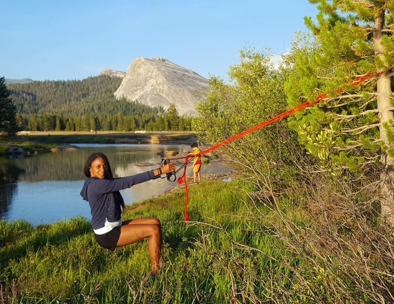 RT-17 Rope Bodyweight Suspension Fitness Trainer (Red) - for Indoors and Outdoors - for All Ages and Fitness Levels- Made in the USA!