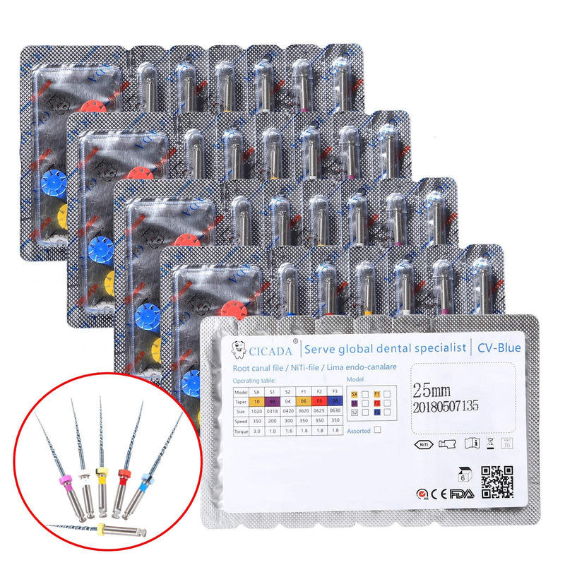 NSKI 30Pcs/ 5Pack Universal Endodontic Niti Rotary File Engine Tips 25mm