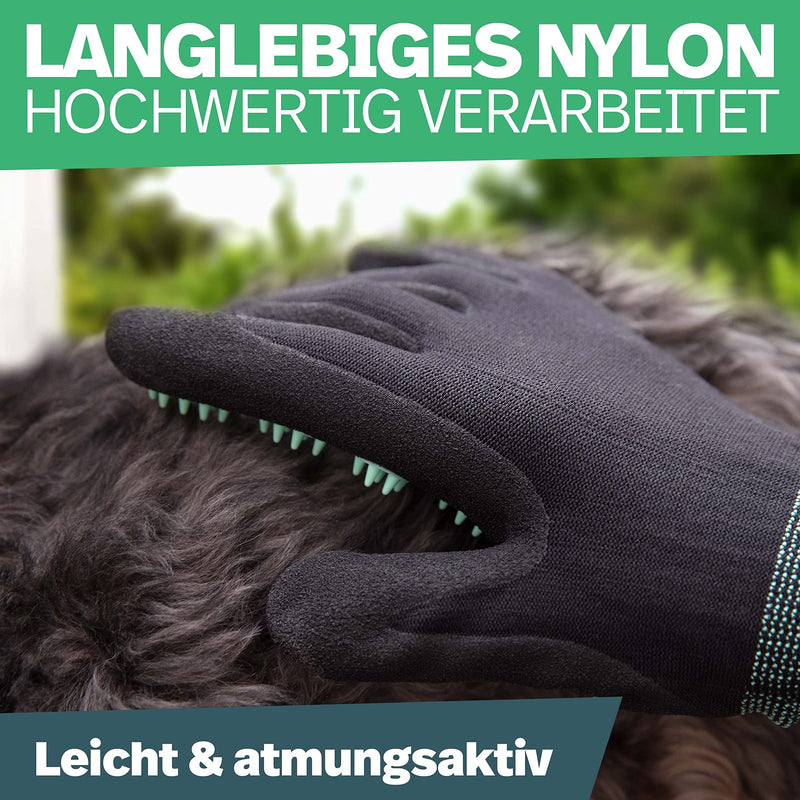 LIEMAN® Grooming Glove for Cats & Dogs - One Size - With Improved Quality - Individual Fit Thanks to Adjustable Velcro Fastener - Unique Grooming Glove (1 Pair) - BeesActive Australia