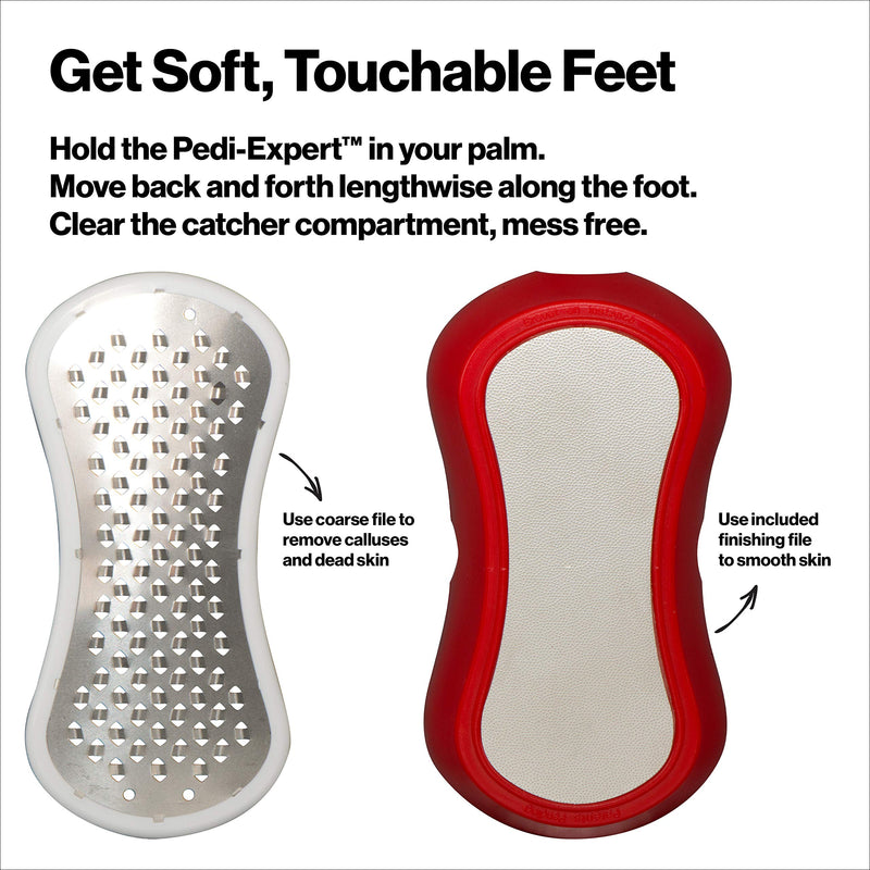 Revlon Pedicure Kit, PediExpert Foot File, Callus Remover & Nail Clipper, Nail Care Tools, Easy to Use, Stainless Steel, 3 Piece Set 1 Count (Pack of 1) - BeesActive Australia
