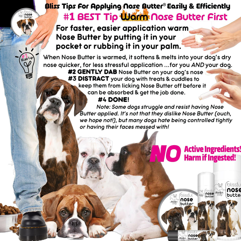 The Blissful Dog Brindle Boxer Nose Butter, Versatile Dog Nose Balm for Dry Nose, Handcrafted Nose Moisturizer, Easy-to-Apply Dog Essentials, Unscented, 1 oz.