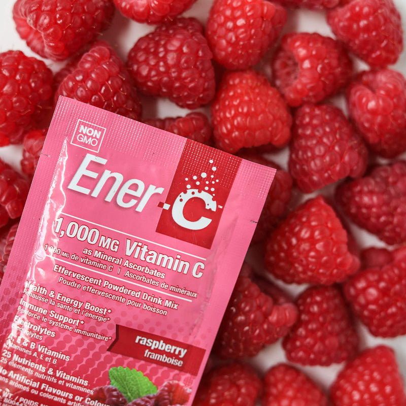 Ener-Life Raspberry Multivitamin Drink Mix 30 Count, 0.3 OZ | Vitamin Packets for Water, Vitamin Drink Mix, Hydration Liquid Mix, Immune Booster for Adults, Healthy Energy