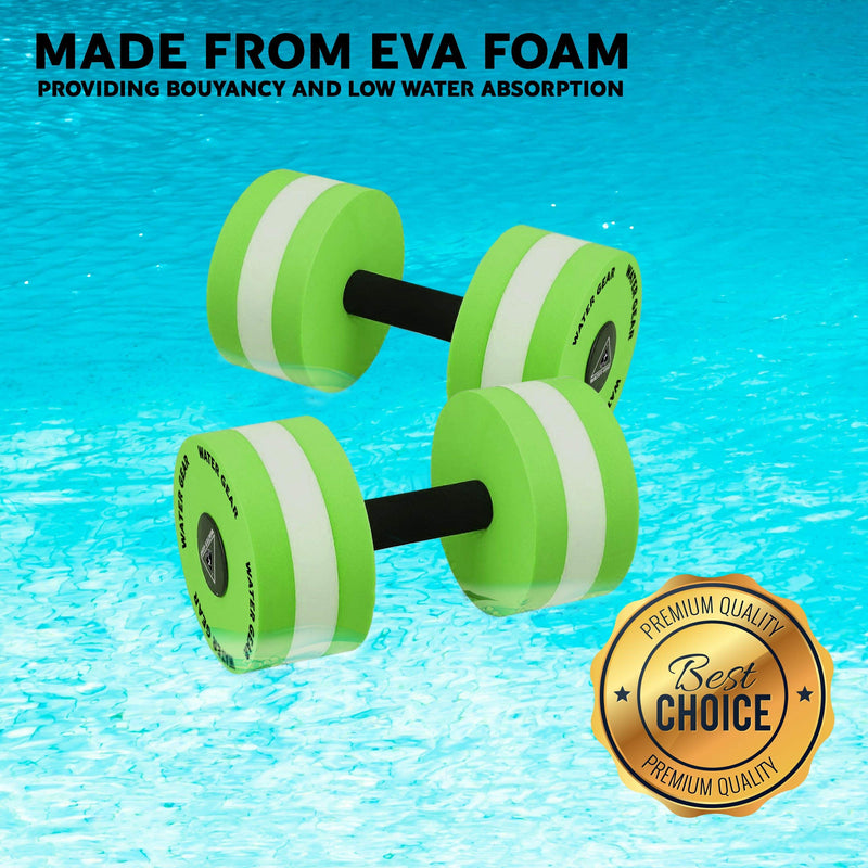 Water Gear Hydro Buoys Minimum - Water Fitness and Pool Exercise - Great for Upper Body and Minimum Stress Training - Workout Your Back Arms and Chest 2" TEAL/WHITE