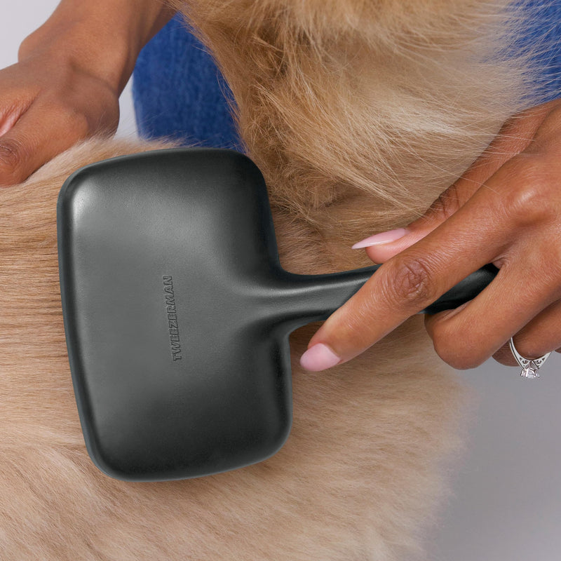 Tweezerman Dog and Cat Grooming Slicker Brush for Large Pets Black - BeesActive Australia