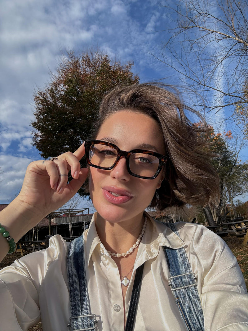 VISOONE Chunky Square Blue Light Blocking Glasses with Anti Computer Glare for Working Women Men MONTANA Light Montana Coco Tortoise - BeesActive Australia