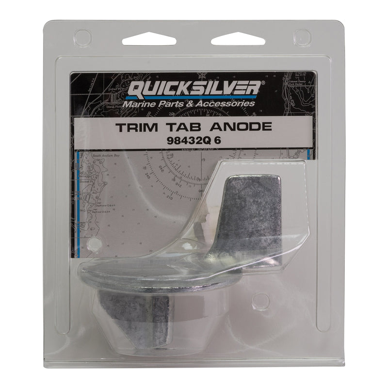 Quicksilver 98432Q6 Zinc Trim Tab Anode Plate for Mercury and Mariner Outboards - BeesActive Australia