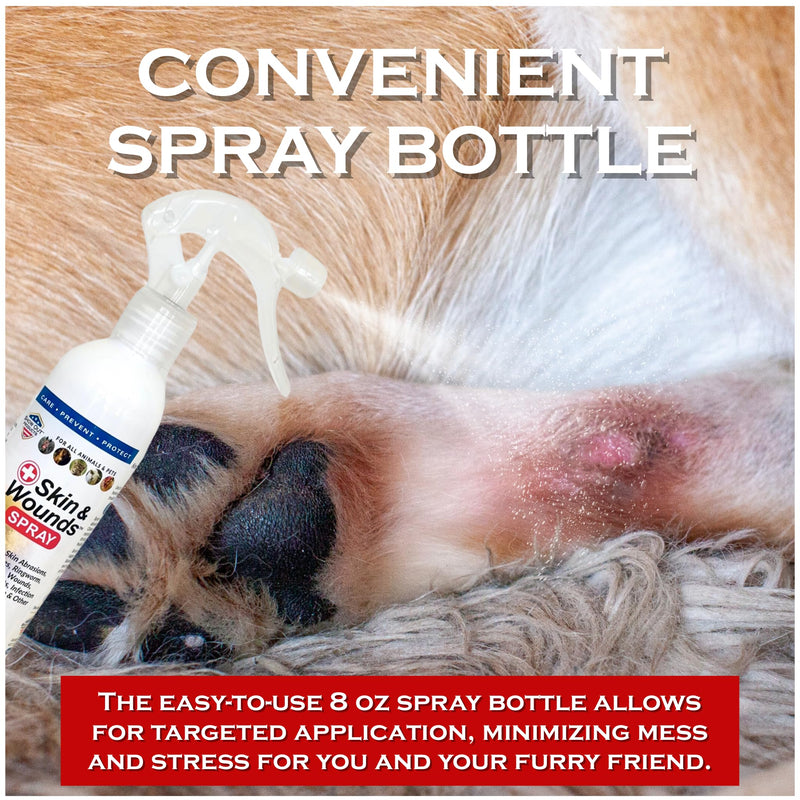 Show Out Skin & Wounds Spray for Dogs — Helps Control Dog Mange & Itchy Skin | Natural Relief for Hot Spots, Ringworm & Dermatitis | Gentle, Vet-Level Care (8 oz)