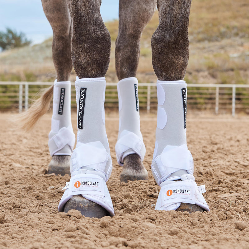 Iconoclast Front Orthopedic Support Boots White (L) Large - BeesActive Australia
