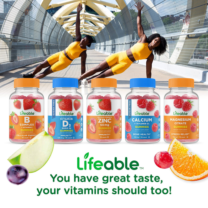 Lifeable Vitamin E 268mg - Great Tasting Natural Flavor Gummy Supplement - Vegetarian GMO-Free Chewable Vitamins - for Eye Health and Cardiovascular Support - for Adults, Men, Women - 90 Gummies - BeesActive Australia