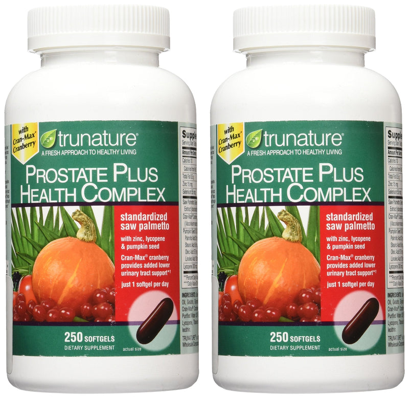 Trunature Saw Palmetto Prostate Health Complex with Zinc, Lycopene and Pumpkin Seed, 250 Softgels - BeesActive Australia