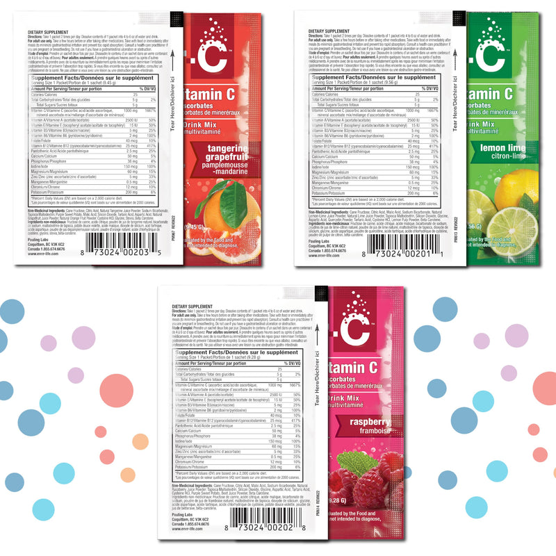 Ener-C Multivitamin Drink Mix, Healthy Energy - Variety Pack, 60 Count | Vitamin Packets for Water, Electrolytes Powder Packets, Vitamin Drink Mix, Hydration Liquid Mix, Immune Booster for Adults