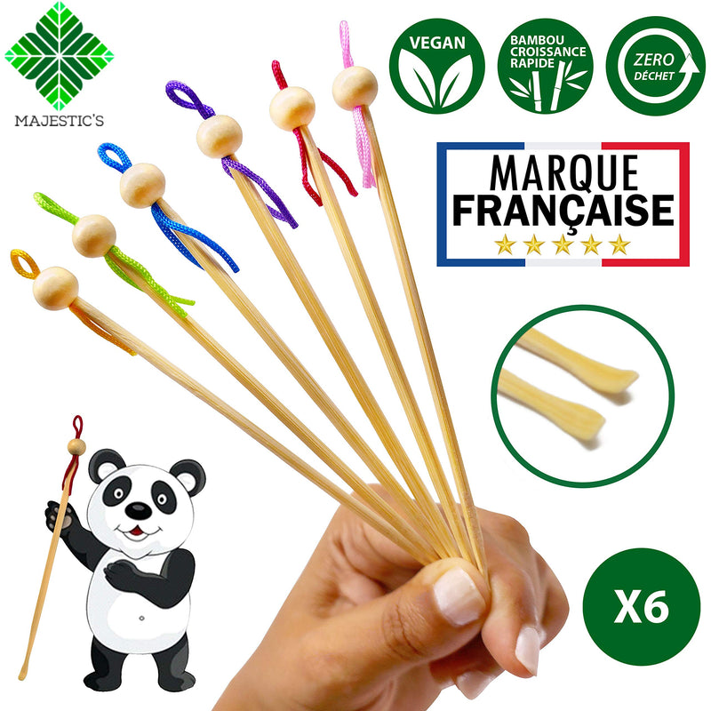 6x Bamboo Oriculi [AAA+] - Ecological Reusable Ear Cure for Life to Replace Cotton Stem - Japanese Zero Waste Ear Cleaner