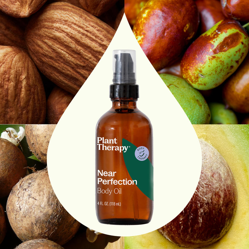 Plant Therapy Near Perfection Carrier Oil Blend 4 oz – Unscented Face & Body Oil for Scars, Stretch Marks & Dry Skin, Carrier Oil for Essential Oils