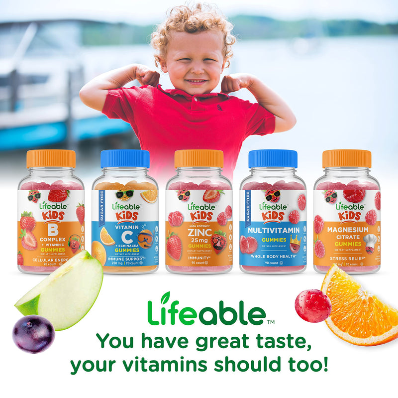 Lifeable Vitamin D3 + K2 - Great Tasting Natural Flavor Gummy Supplement Vitamins - Gluten Free Vegetarian and Non-GMO Chewable - for Strong and Healthy Bones - 60 Gummies (Kids) Kids - BeesActive Australia