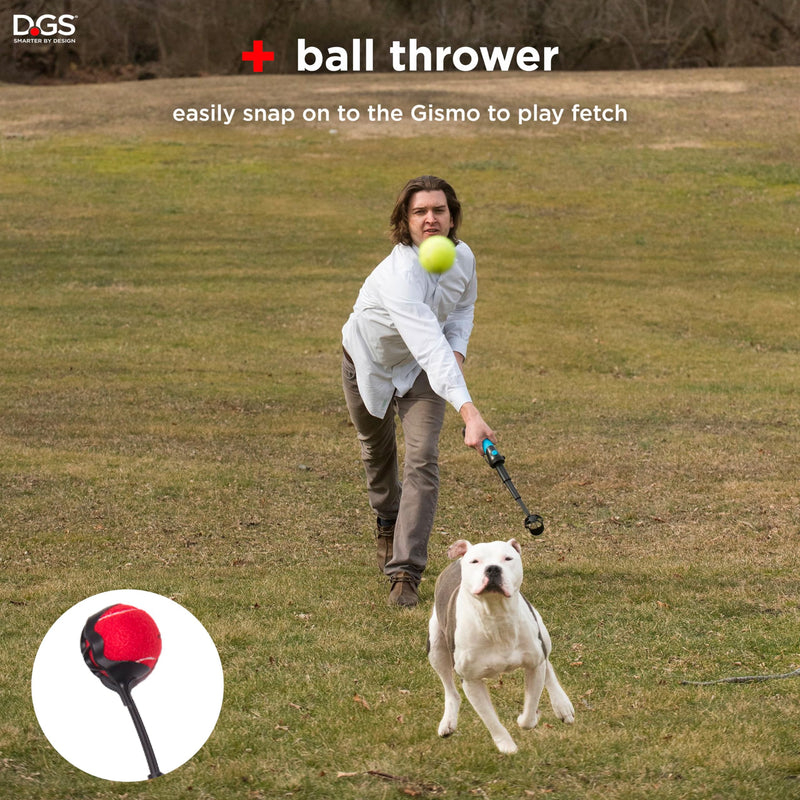 Dog Gone Smart Pet Products Gismo Ball Launcher for Dogs - Telescopic Ball Thrower with 100 Feet Range Plastic Toy - Ergonomic Design | No Slobber Pick-Up for Cleaner Fetch, Attaches to Leash Handle - BeesActive Australia