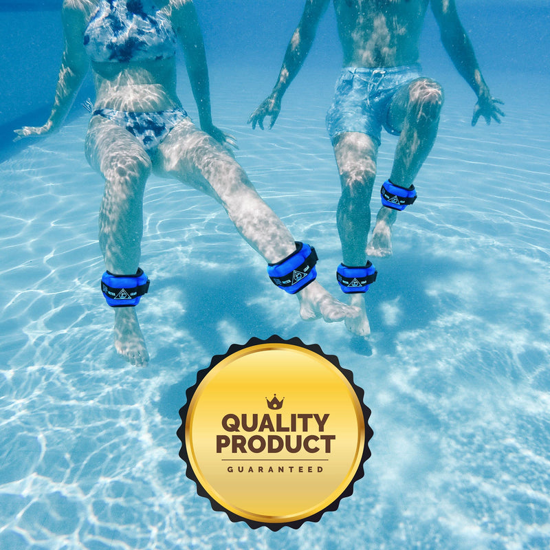Water Gear Micro Buoyancy Cuff - Aqua Aerobics Fitness Gear Bands for Ankle and Wrist - Swimming Pool Workout - Exercise Equipment Adjustable Ankle and Wrist Bands for Men and Women - BeesActive Australia