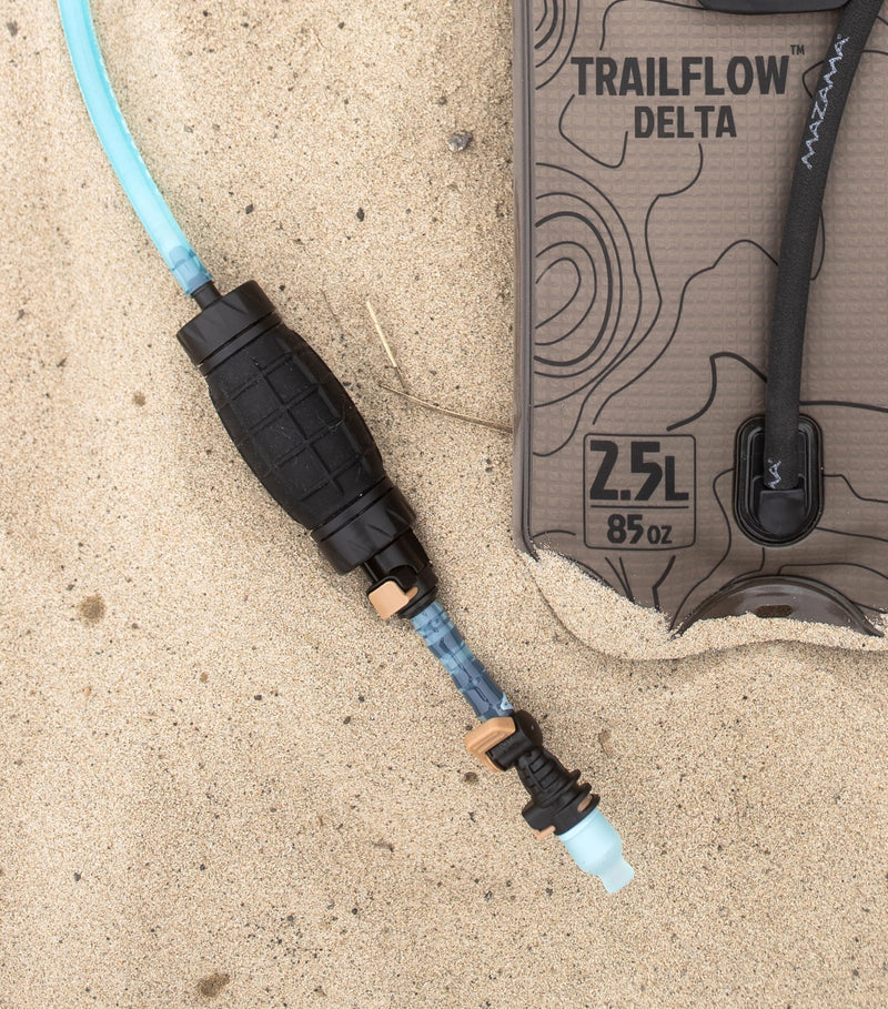 QuikStream Multi-Function Hydration Pump Kit – Pressurized Water System for Sharing, Cleaning & Cooling. Rinse Gear, Dishes, Pets, Sand & More. Fits Most Reservoirs. Squirt or Spray on Demand!