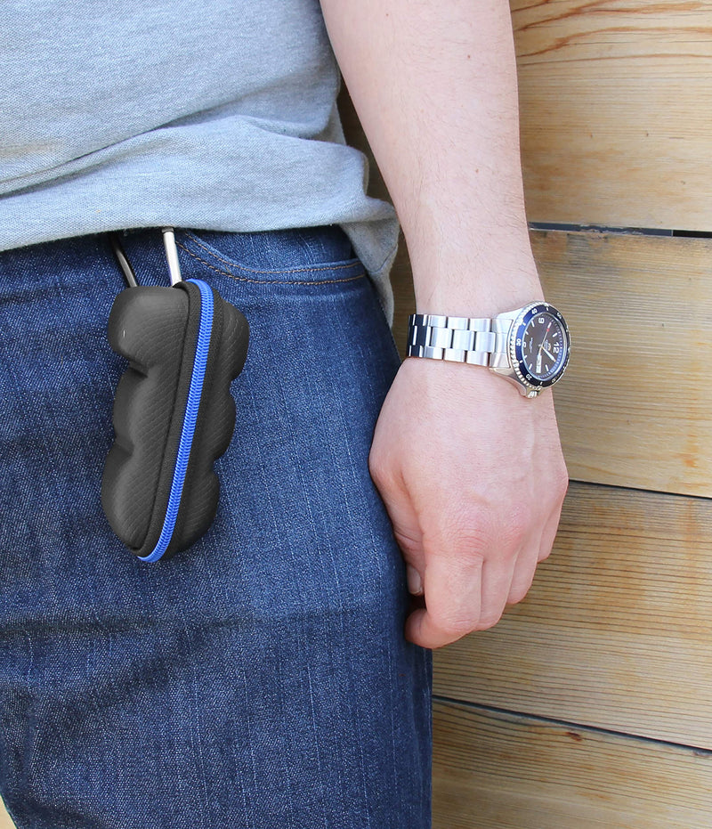 CASEMATIX Asthma Inhaler Travel Case with Lanyard and Clip-on Keychain Carabiner, Includes Inhaler Holder Case Only, Black - BeesActive Australia