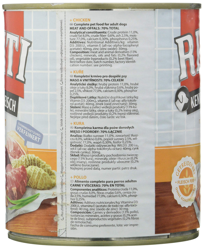 RINTI connoisseur meat chicken 12 x 800 g - BeesActive Australia
