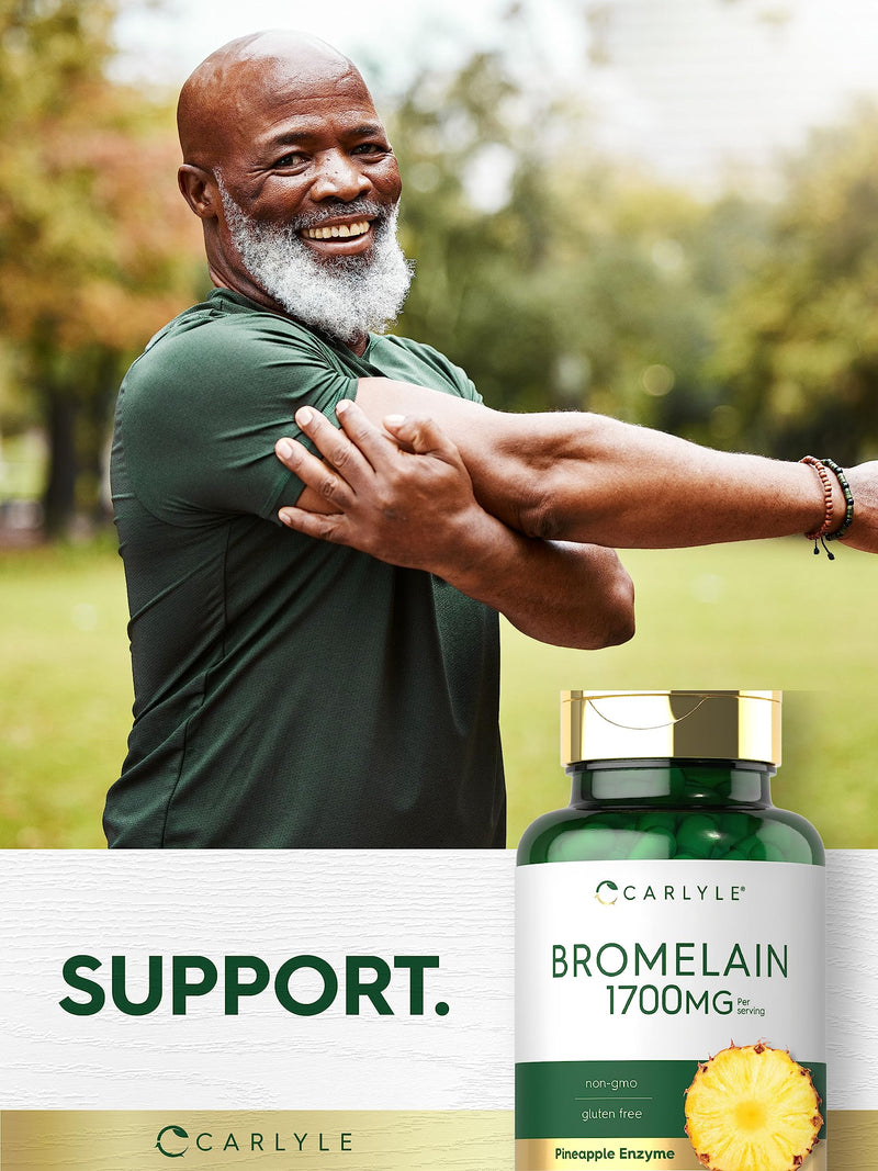 Carlyle Bromelain 1700 mg | 90 Capsules | Pineapple Enzyme Supplement | Non-GMO and Gluten Free - BeesActive Australia