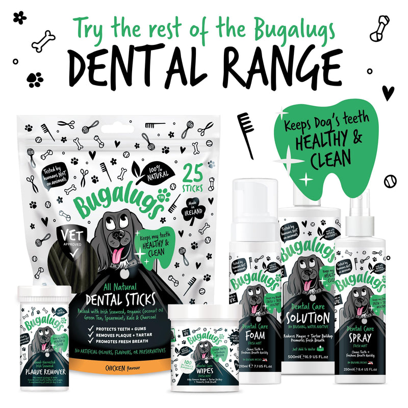 BUGALUGS Dog Breath Freshener Dental Care Dog Spray. Clean Teeth, Healthy Gums & Fresh Breath - Natural Dog plaque remover & tartar remover for teeth. No Brushing Needed (Dog 250ml Spray) 250 ml (Pack of 1)