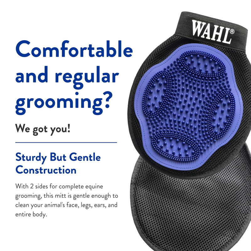 WAHL Professional Animal Equine Grooming Mitt - For Horse Care - Rubber Grooming Glove - Flexible Pet Grooming Glove - Horse Grooming Brush - BeesActive Australia