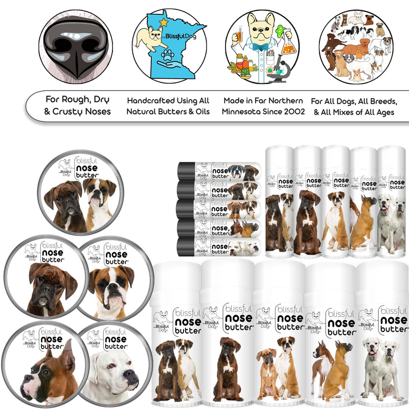 The Blissful Dog Brindle Boxer Nose Butter, Versatile Dog Nose Balm for Dry Nose, Handcrafted Nose Moisturizer, Easy-to-Apply Dog Essentials, Unscented, 1 oz.