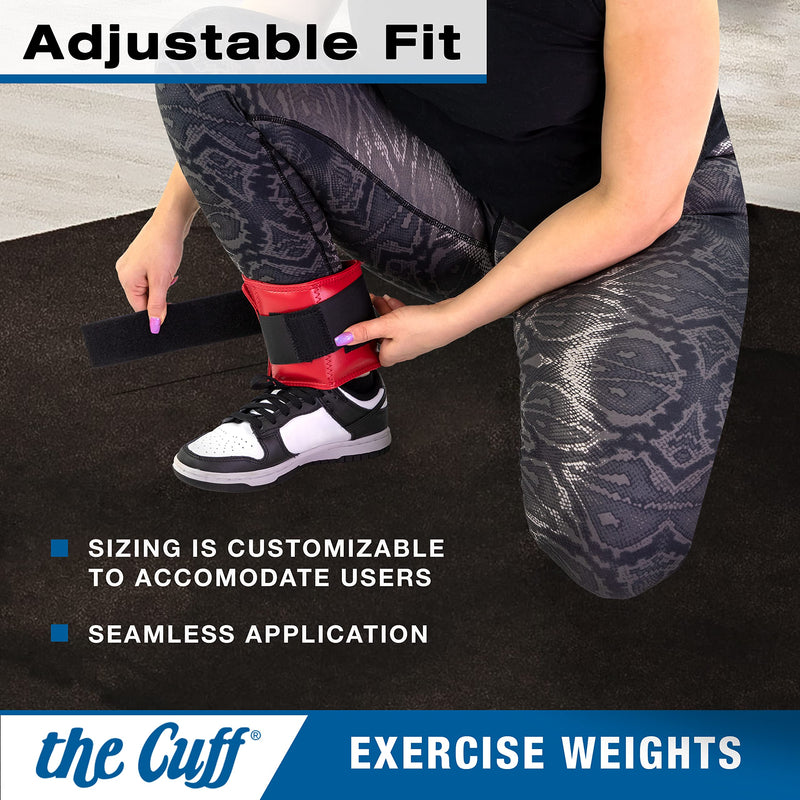 The Cuff Original Adjustable Ankle and Wrist Weight for Yoga, Dance, Running, Cardio, Aerobics, Toning, and Physical Therapy. 1.5 lb Single