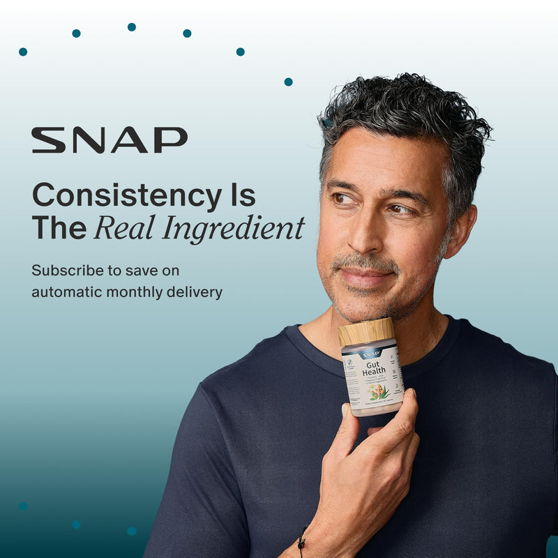 Snap Supplements Gut Health Lipase Supplement, Probiotic, 50 Vegan Capsules | Gut Health Lipase Supplement for Women & Men, Digestive Enzymes, Bloating & Irregularity Support, Zinc for Immune Health