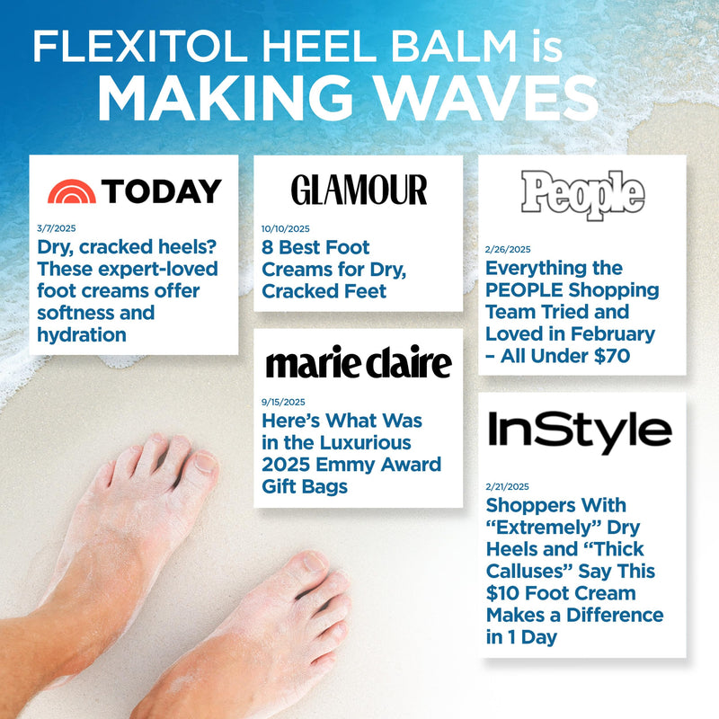 Flexitol Heel Balm Twin Pack, Cracked Heel Cream & Foot Balm, Intensive Hydration for Dry, Rough Feet & Heels, Urea-Based Moisturizing Cream, 4 oz Tube 4 Ounce (Pack of 2) - BeesActive Australia