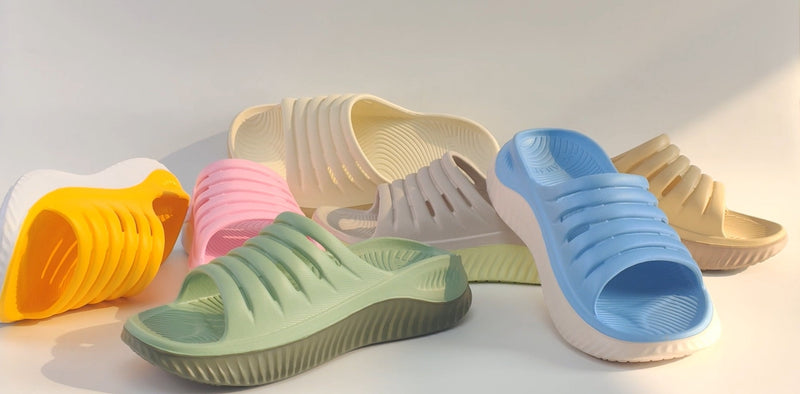 KuaiLu Recovery Sandals Women With Comfortable Arch Support Sport Slides 8 Apricot Green