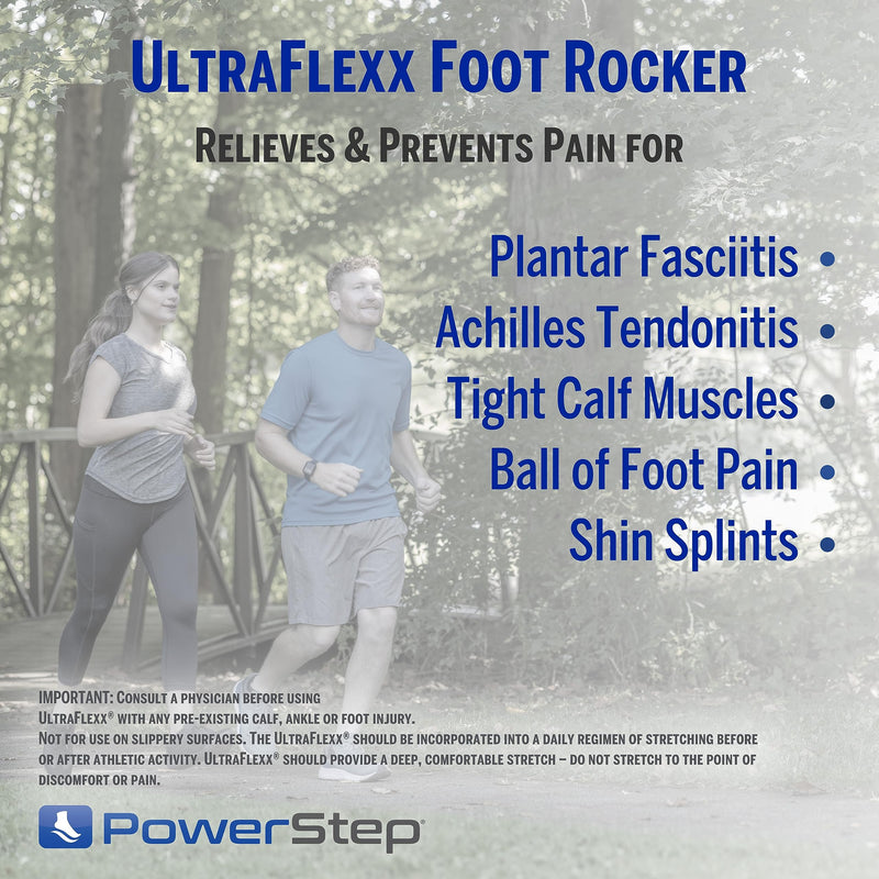 PowerStep UltraFlexx Foot Rocker, Foot and Calf Stretching, Pain Relief for Plantar Fasciitis, Achilles Tendonitis, Shin Splints, Increased Flexibility & Strength Blue POWERSTEP ULTRAFLEXX FOOT ROCKER, UN - BeesActive Australia