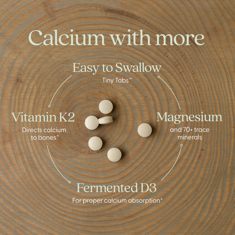 New Chapter Bone Strength Tiny Tabs Organic Calcium, 120 Tiny Tabs | Plant-Based USDA Organic Calcium with Magnesium, Vitamin D3+K2 for Bone Health, Joint Mobility and Heart Support Unflavored 120 Count (Pack of 1)