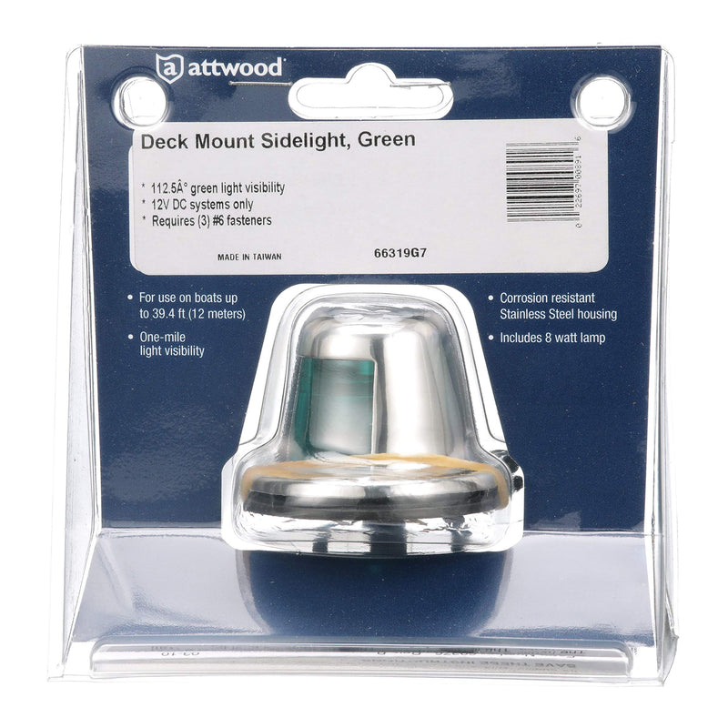 Attwood Stainless Steel 1-Mile Deck Mount Sidelight Unspecified - BeesActive Australia