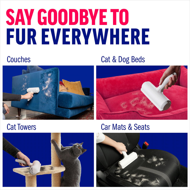 ChomChom Roller & Detailer Bundle - Pet Hair Remover and Reusable Lint Roller - ChomChom Cat and Dog Hair Remover for Furniture, Couch, Carpet, Clothing and Bedding - Multi-Surface Fur Removal Tool Black Detailer - BeesActive Australia