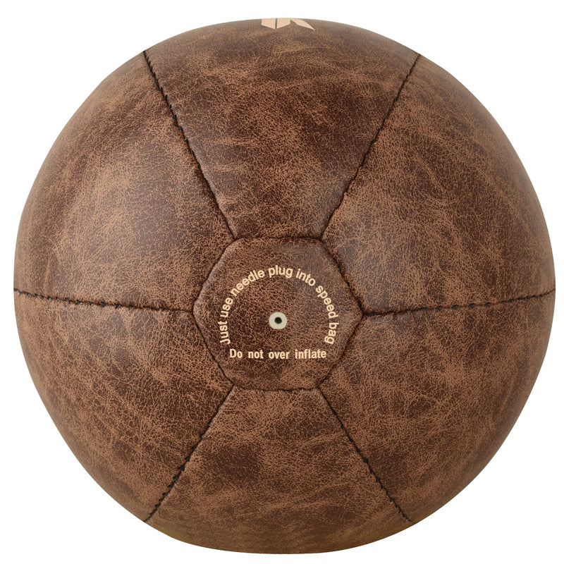 FISTRAGE Speed Bag Boxing Ball Leather MMA Muay Thai Training Punching Dodge Striking Kit with Free Hanging Swivel Workout Speedball Kicking Platform Equipment Vintage Beige