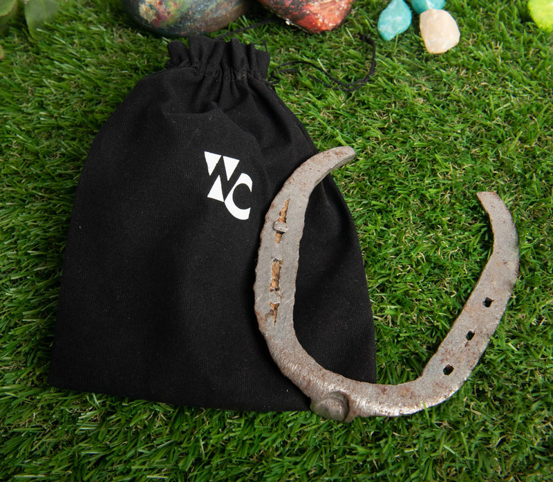 Wonder Care Horseshoe Authentic Used Horseshoe Good Luck Charm Rustic Auspicious Lucky Gift Cast Iron Real Horseshoe for Wall Decorations Prosperity and Fortune Iron (Rustic) - BeesActive Australia