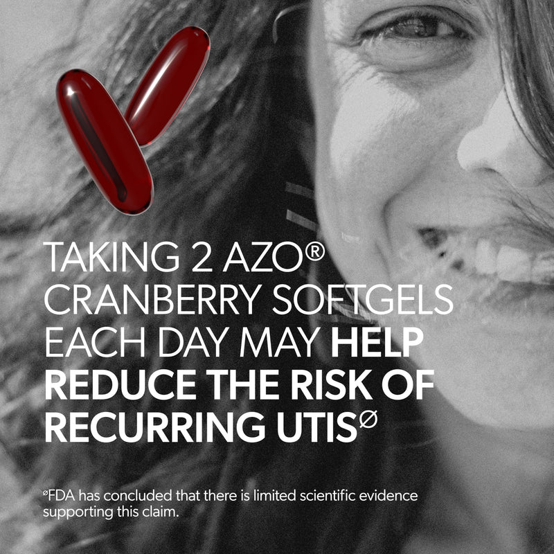 AZO Cranberry Supplement, Made with Concentrated Whole Fruit Cranberry Powder to Help Cleanse and Protect the Urinary Tract*, Sugar Free Cranberry Pills, Non-GMO, 100 Softgels Herbal Supplement 100 Count (Pack of 1) - BeesActive Australia