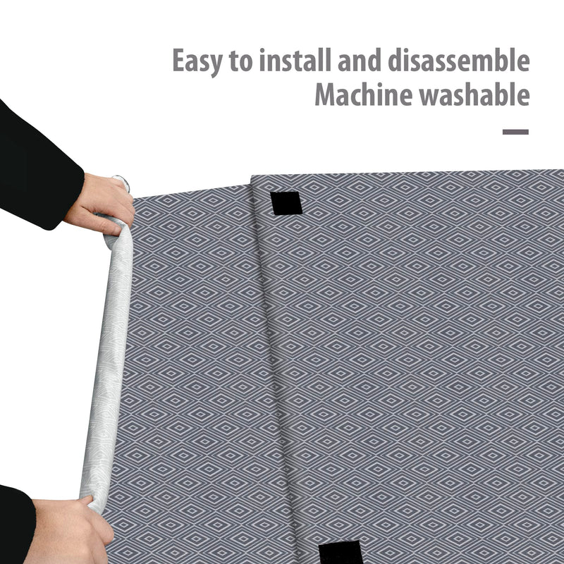 PetPrime Dog Crate Cover Indoor Durable Windproof Pet Kennel Cover Fit for 24 30 36 42 48 Inches Wire Dog Crate for Small Medium and Large Dog-Cover Only(42 Inch (42"x28"x30")) Grey 42 Inch (42"x28"x30") - BeesActive Australia