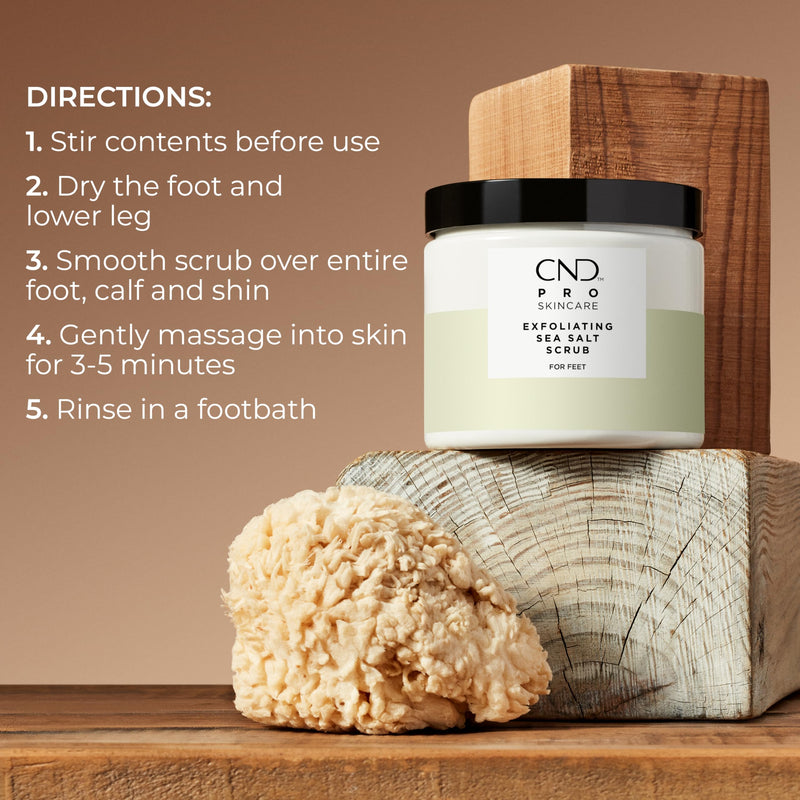 CND Pro Skincare for Feet, Mineral Bath, Exfoliating Sea Salt Scrub, Advanced Callus Remover, & Intense Hydration Treatment | Vegan, Natural Origin Formula Exfoliating Scrub