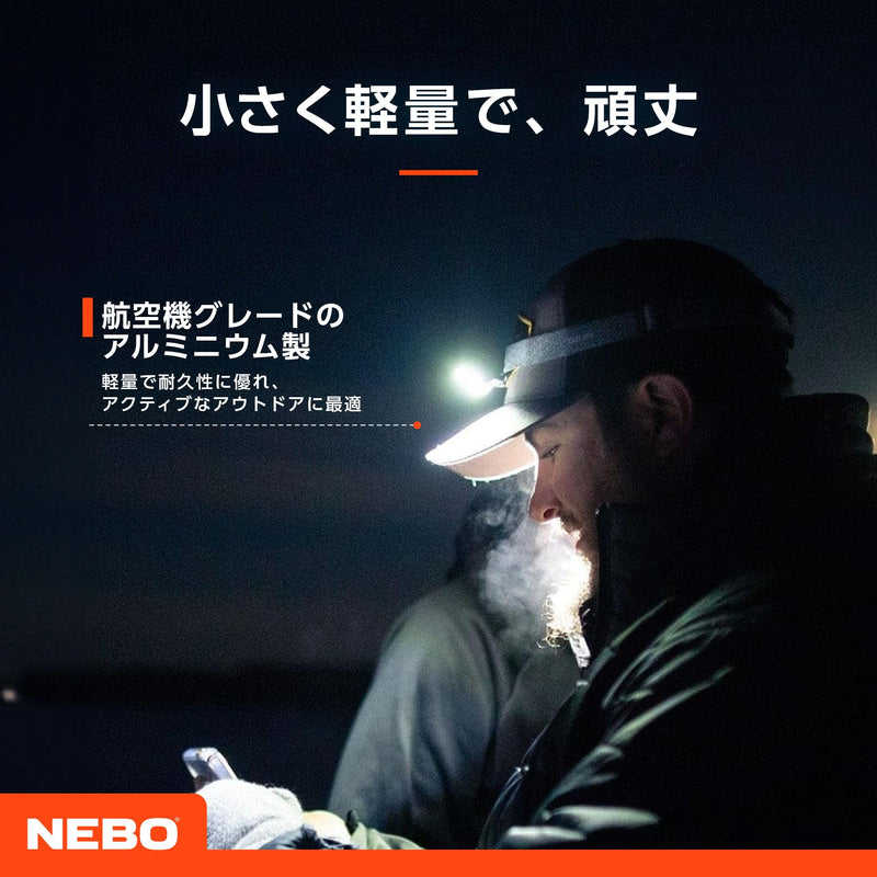 NEBO MYCRO 500+ Rechargeable Headlamp | 500 Lumens, 7 Light Modes, Water Resistant, Detachable Hat Clip, Super Bright Head Lamp for Camping & Hiking, Includes Micro USB-C Charging Cable Mycro 500+ - 500 Lumens flashlight