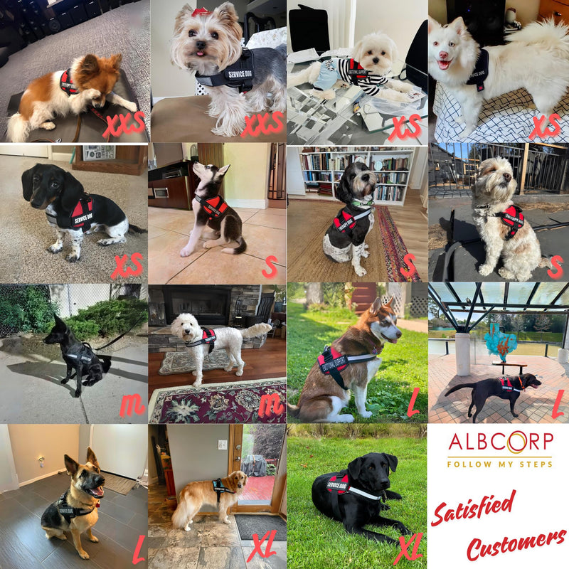 ALBCORP Service Dog Vest Harness - Reflective - Woven Polyester & Nylon, Comfy Mesh Padding, Extra Small, RED XS 16.5''- 20.5'' Girth - BeesActive Australia