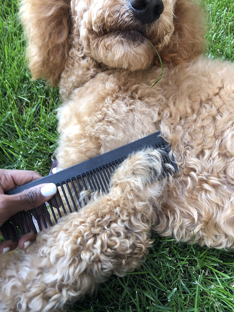Chicago Comb No. 9 Pet, the XL Comb for Man or Beast, Carbon Fiber, Made in USA - BeesActive Australia