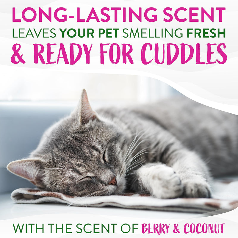 TropiClean Berry & Coconut Deep Cleansing Cat Shampoo | Kitten Shampoo Reduces Matting | Natural Shampoo Derived from Natural Ingredients | Made in The USA | 12 oz. Berry and Coconut - BeesActive Australia