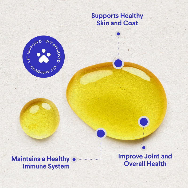 WONDER PAWS Vitamin B12 Tablets Plus Omega Max Fish Oil - for Dog's Skin Health, Respiratory and Cell Health & Immune Support – B12 90 Chewable Tablets - Omega Max 16 Ounces